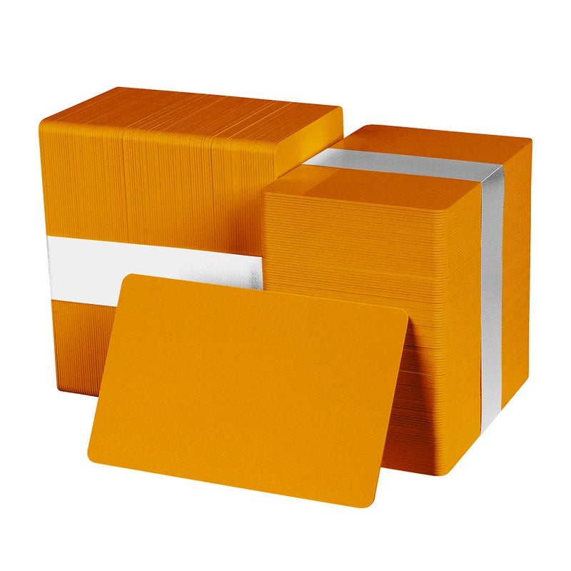 easyIDea Pack of 500 Orange CR80 PVC Cards | 30 mil by easyIDea - Image 1